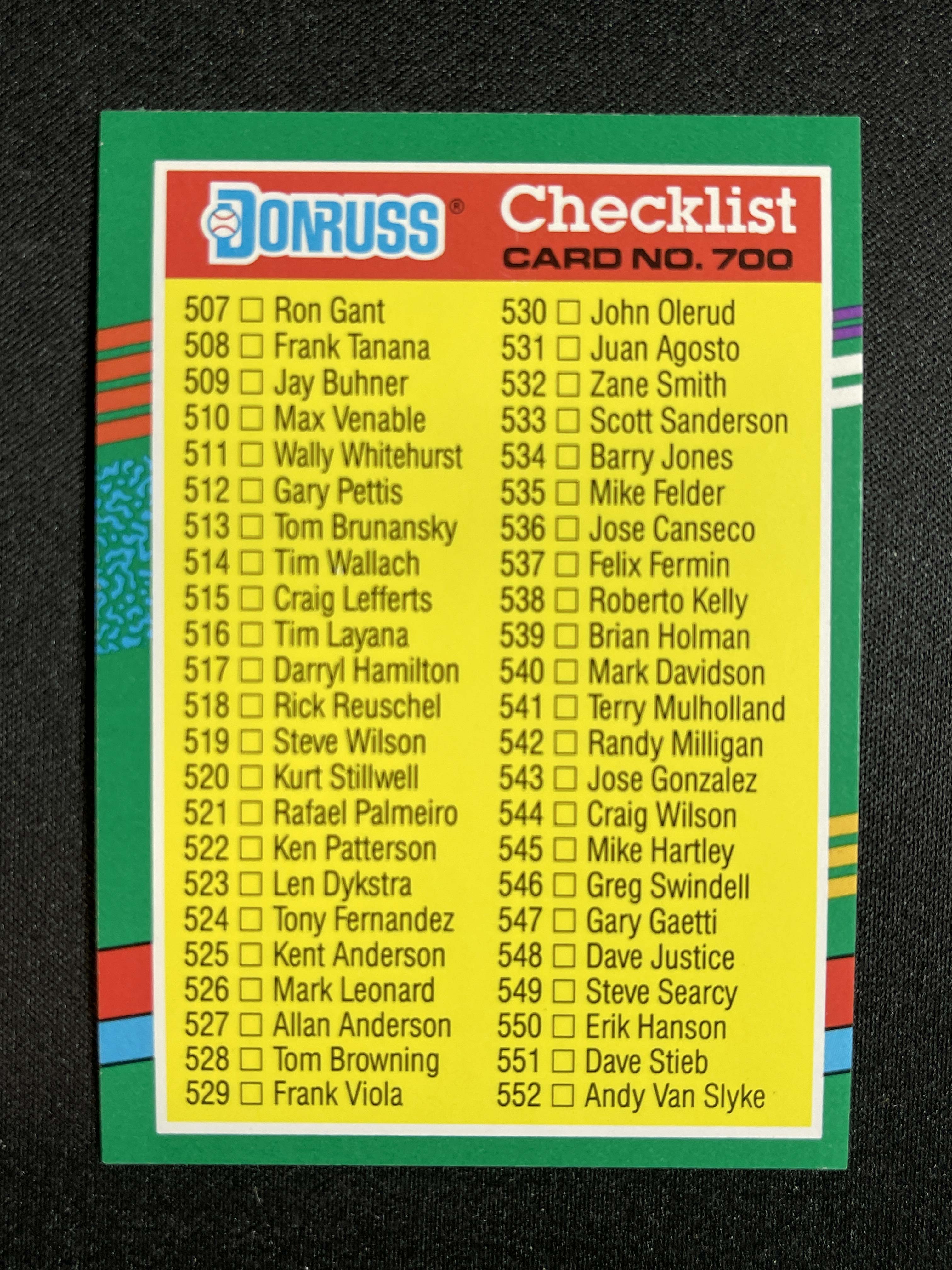 1991 Donruss Baseball - You Pick - Complete Your Set #500 - 750 - Picture 198 of 248