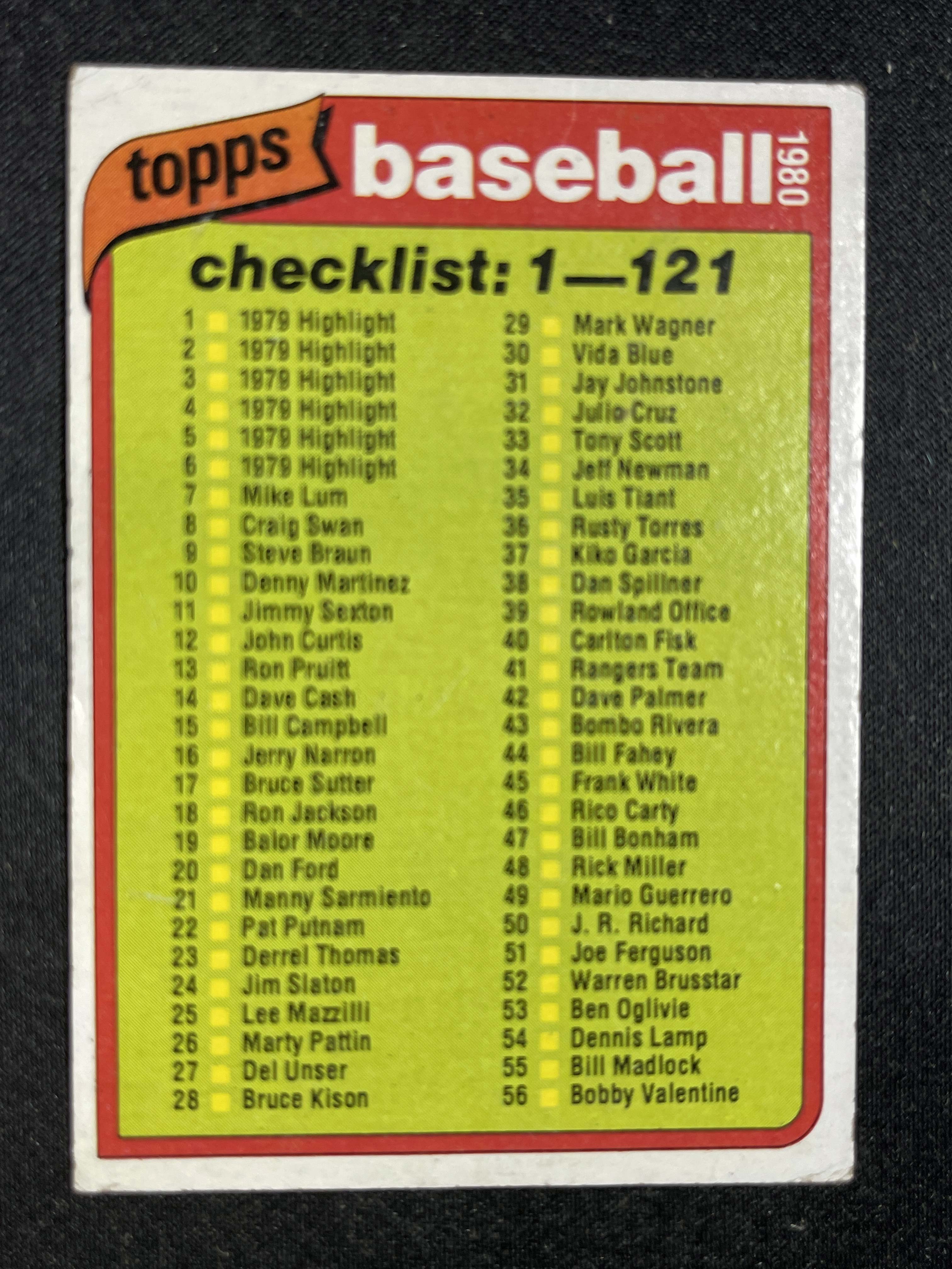 1980 Topps Baseball Cards 1-400 You Pick EX-VG - Picture 77 of 247