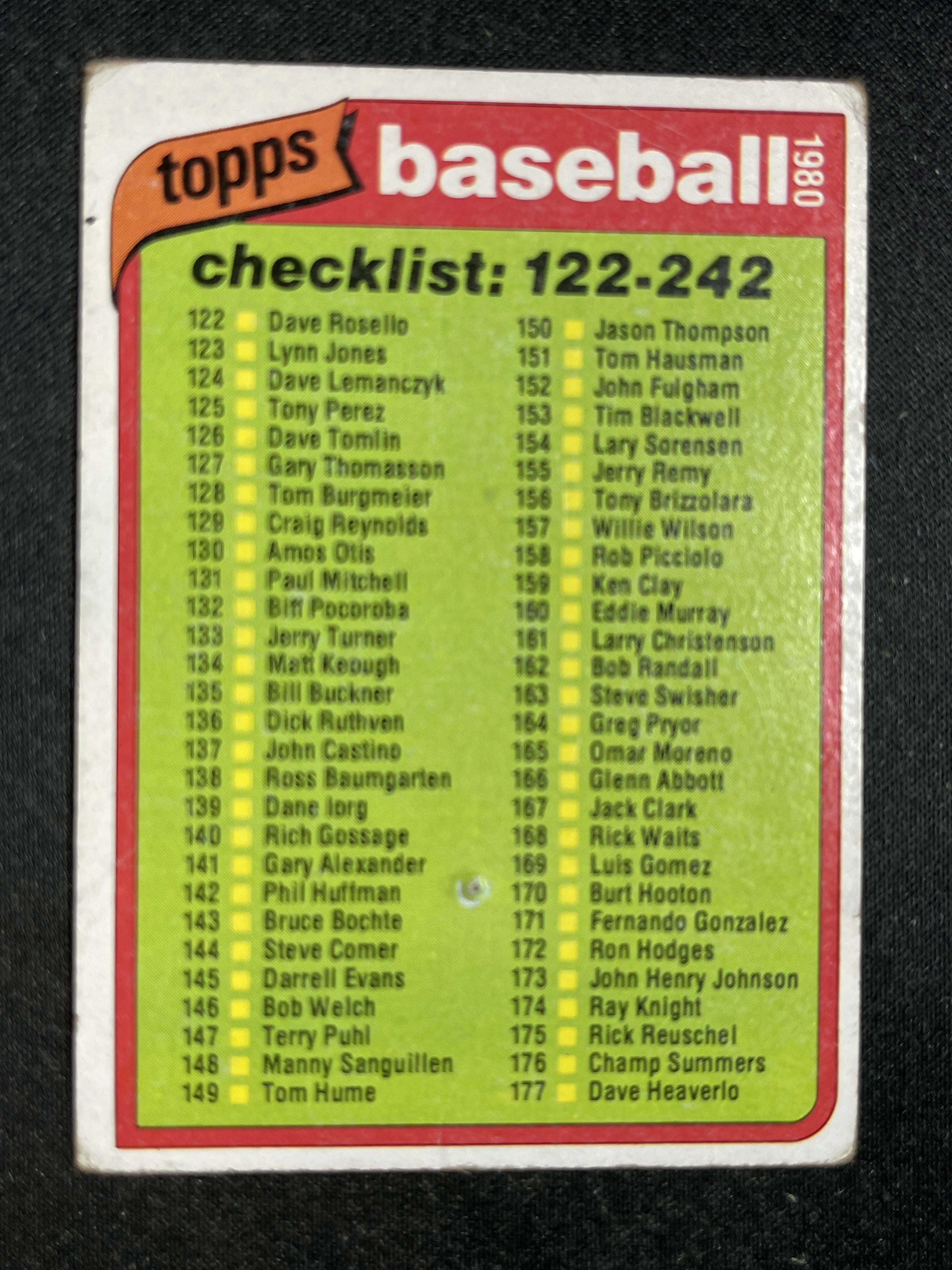 1980 Topps Baseball Cards 1-400 You Pick EX-VG - Picture 143 of 247